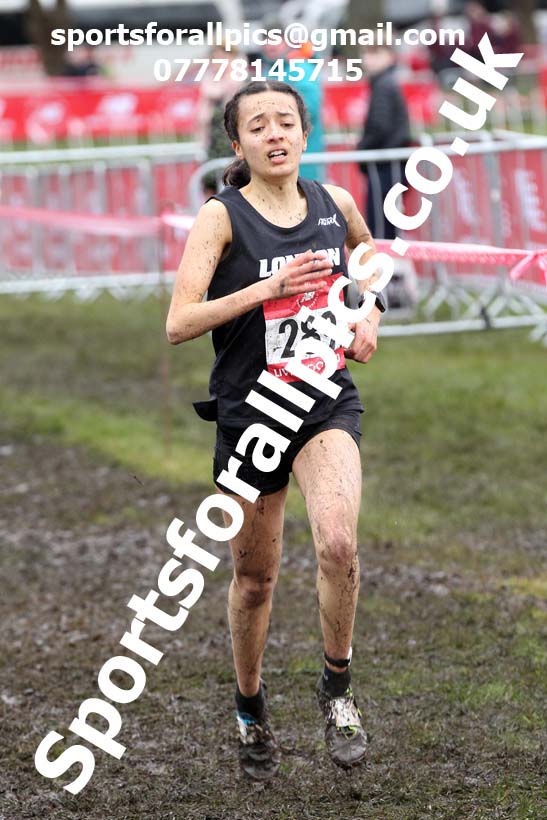 Senior girls, 2020 New Balance English Schools Champs., Sefton Park, Liverpool. Photo: David T. Hewitson/Sports for All Pics